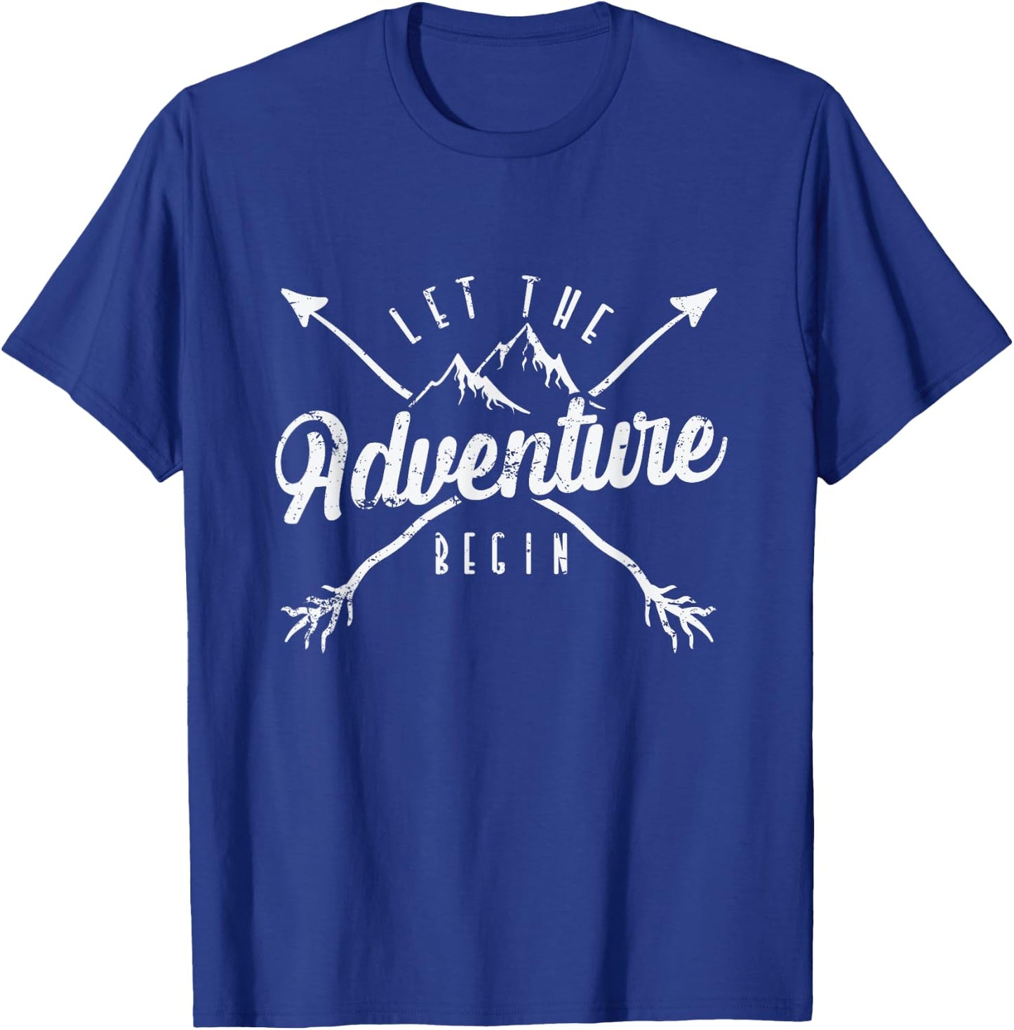 Camping "Let The Adventure Begin" T-Shirt - T-Shirt | Royal
