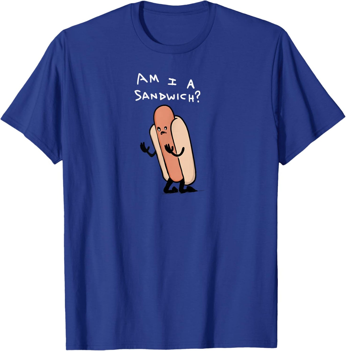 Threadless Nathan W. Pyle Am I A Sandwich? Graphic T-Shirt - T-Shirt | Royal