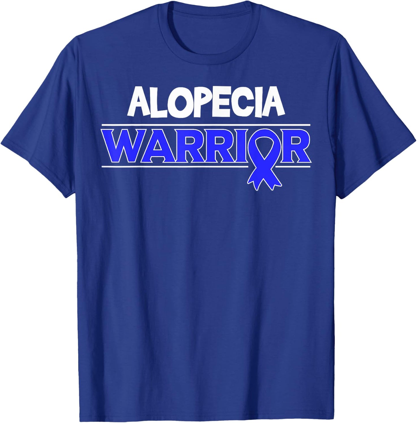 Alopecia Warrior Hair Loss Awareness Ribbon T-Shirt - T-Shirt | Royal