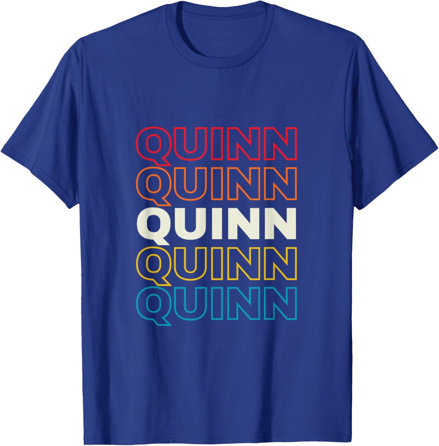 I Love Quinn Personalized Retro Sunset First Name T-Shirt - T-Shirt | Royal