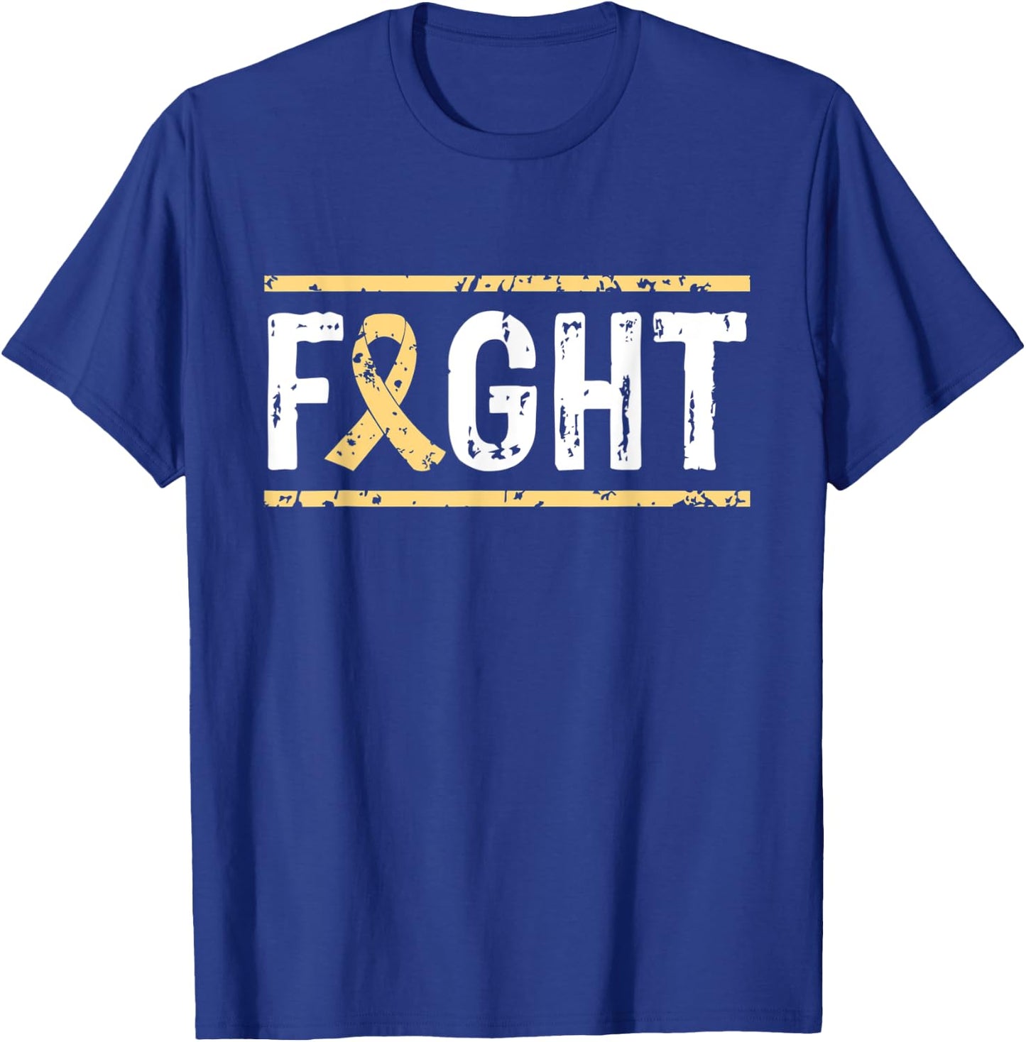Urethral Cancer Awareness Fight Cancer Ribbon T-Shirt - T-Shirt | Royal