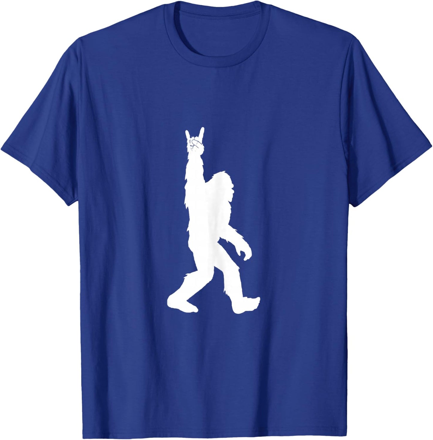 Funny Bigfoot Rock and Roll for Sasquatch Believers T-Shirt - T-Shirt | Royal