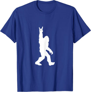 Funny Bigfoot Rock and Roll for Sasquatch Believers T-Shirt - T-Shirt | Royal