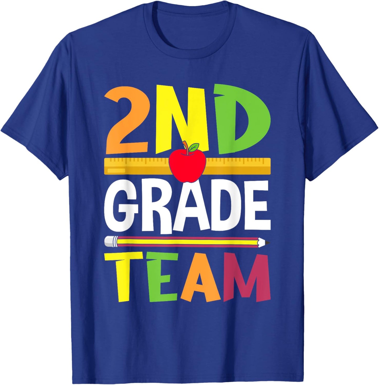 2nd Grade Team 2nd Grade Squad Teacher T-Shirt - T-Shirt | Royal