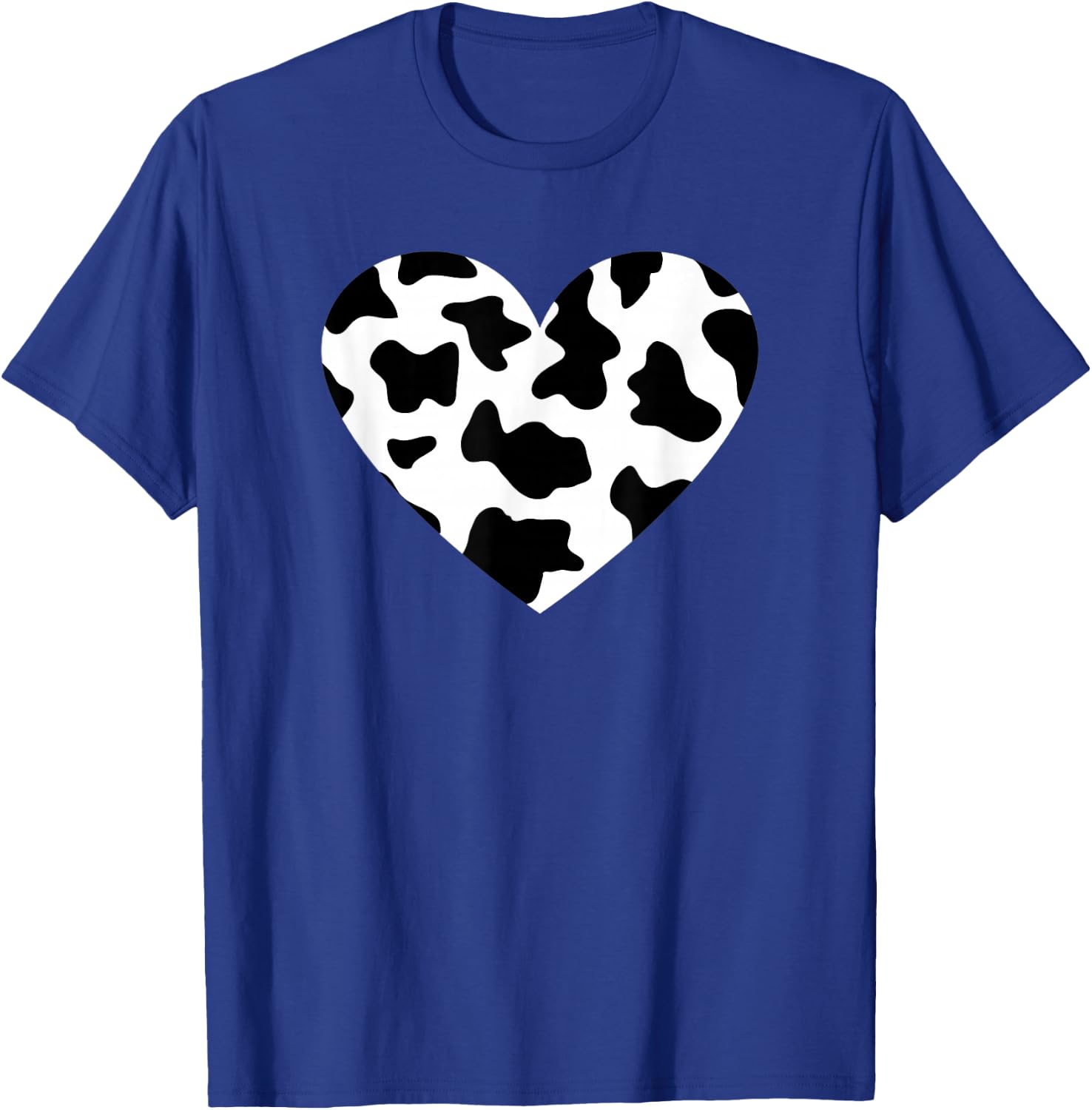 Awesome Cow Print Black & White Print Heart Small T-Shirt - T-Shirt | Royal