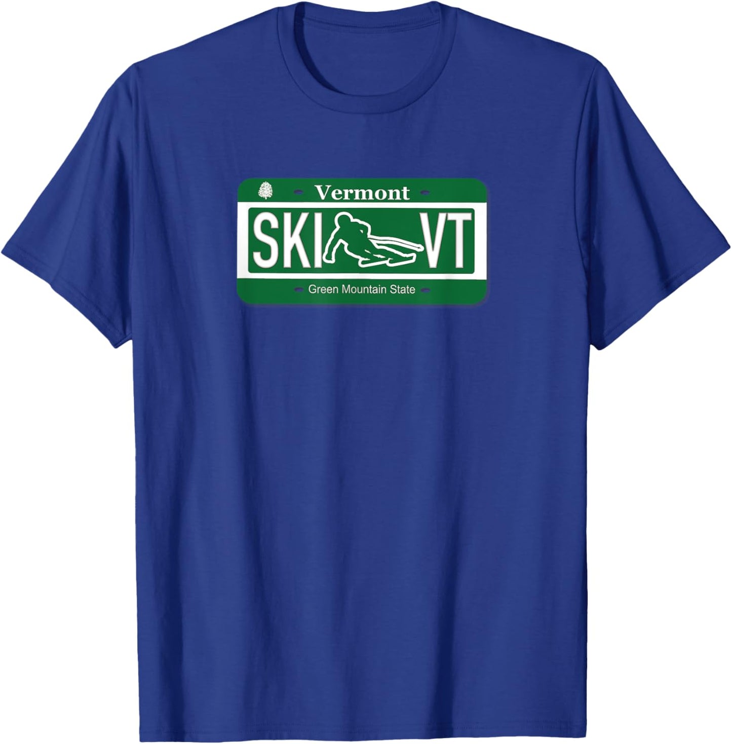 Vermont SKI VT 802 New England Green Mountain State T-Shirt - T-Shirt | Royal