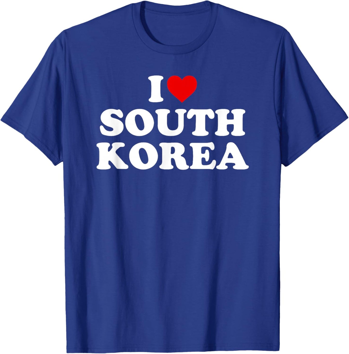 I Love South Korea - Heart T-Shirt - T-Shirt | Royal