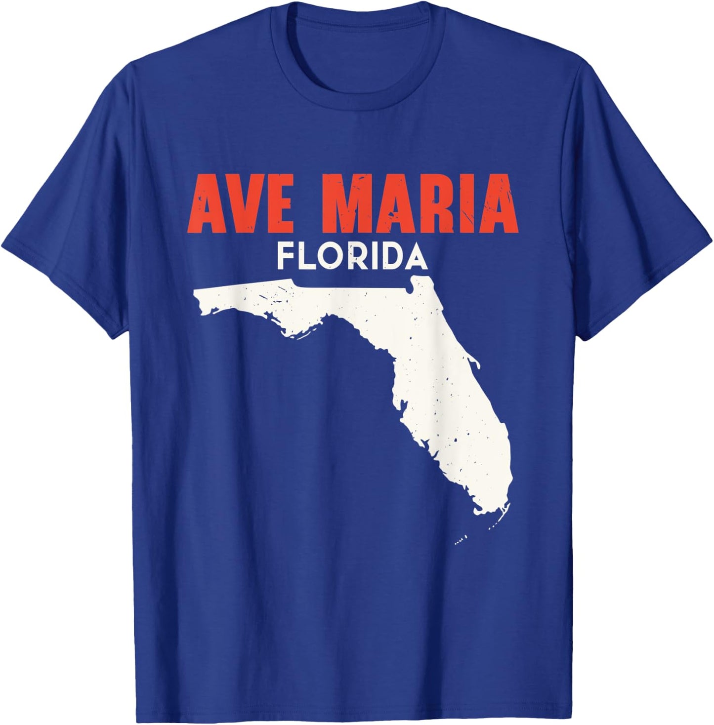 Ave Maria Florida USA State America Travel Floridian T-Shirt - T-Shirt | Royal