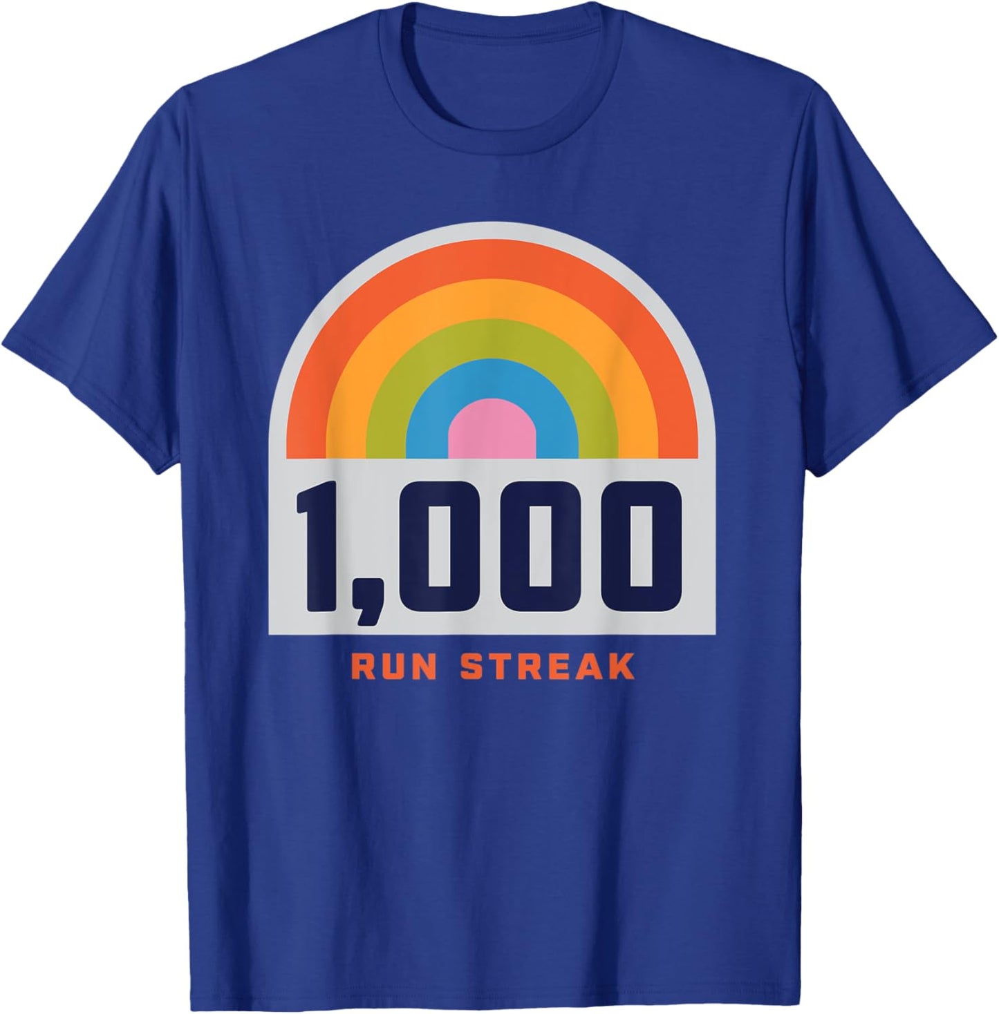 Run Streak Run Streaker 1,000 Days of Running Comma Day T-Shirt - T-Shirt | Royal