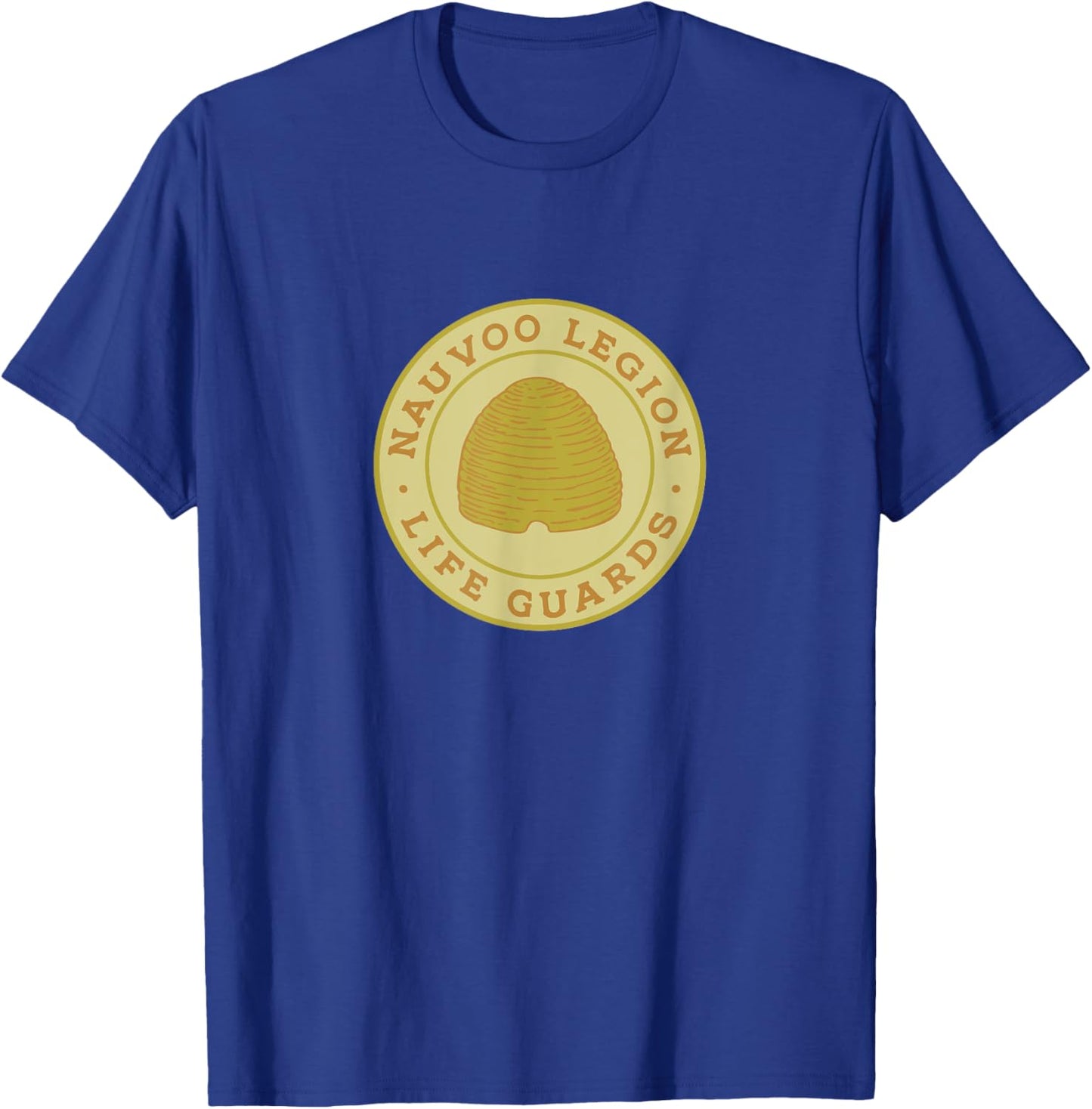 Nauvoo Legion Life Guards Uniform Button with Beehive T-Shirt - T-Shirt | Royal