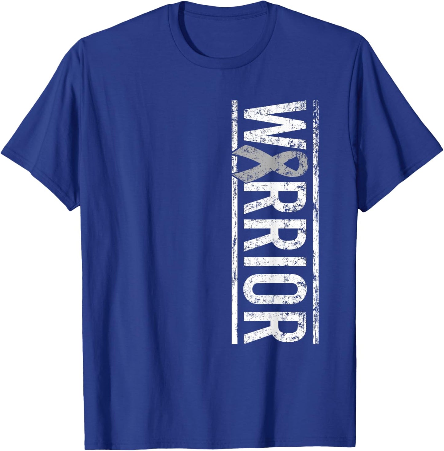 Brain Cancer Warrior - Brain Tumor Awareness Ribbon T-Shirt - T-Shirt | Royal