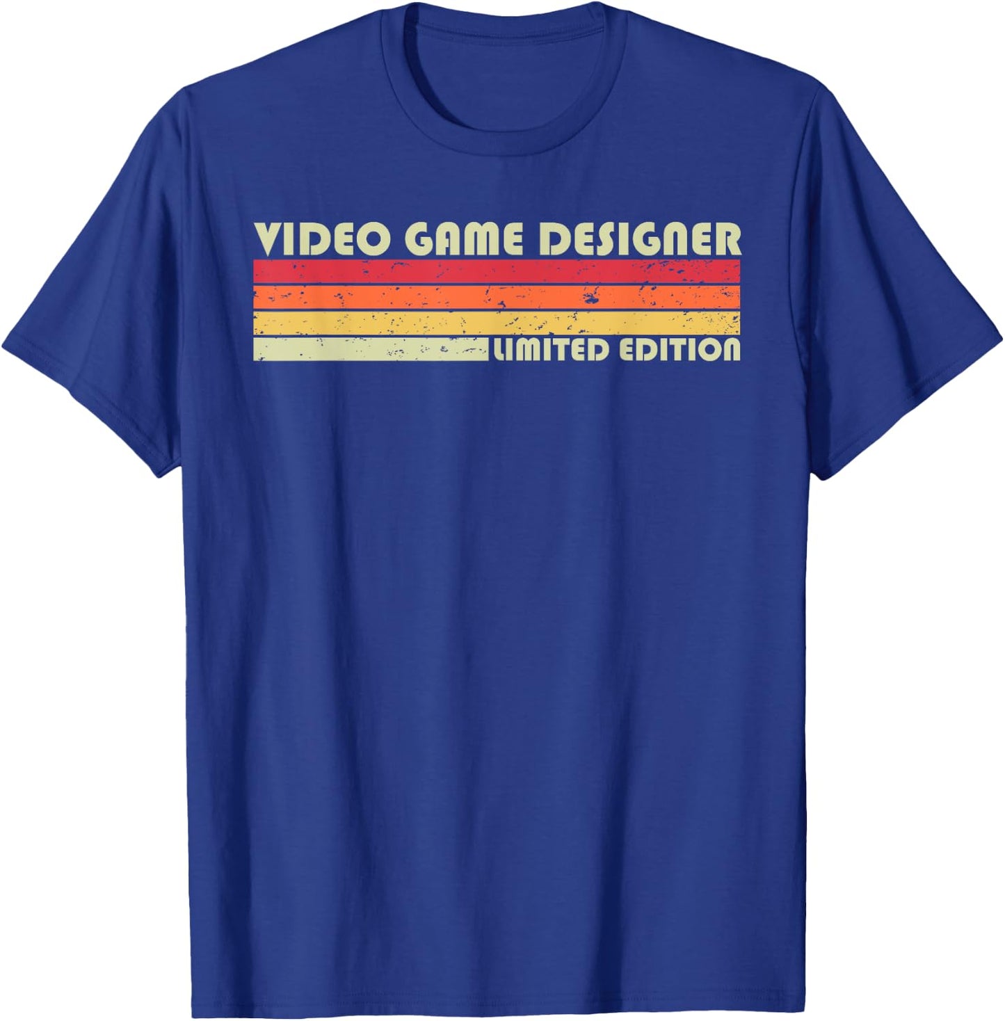 VIDEO GAME DESIGNER Funny Job Title Birthday Worker Idea T-Shirt - T-Shirt | Royal