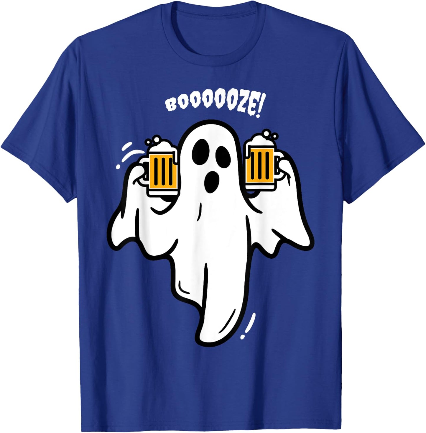 Booze Boo Ghost Drinking Beer Costume Easy Halloween Gifts T-Shirt - T-Shirt | Royal