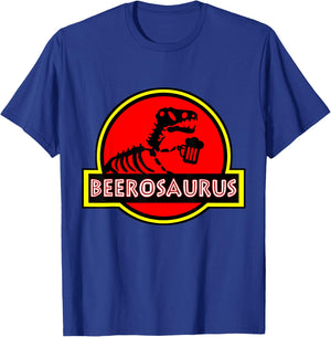 Funny BeeroSaurus Dinosaur Beer Drinker Lover Gift Men Women T-Shirt - T-Shirt | Royal