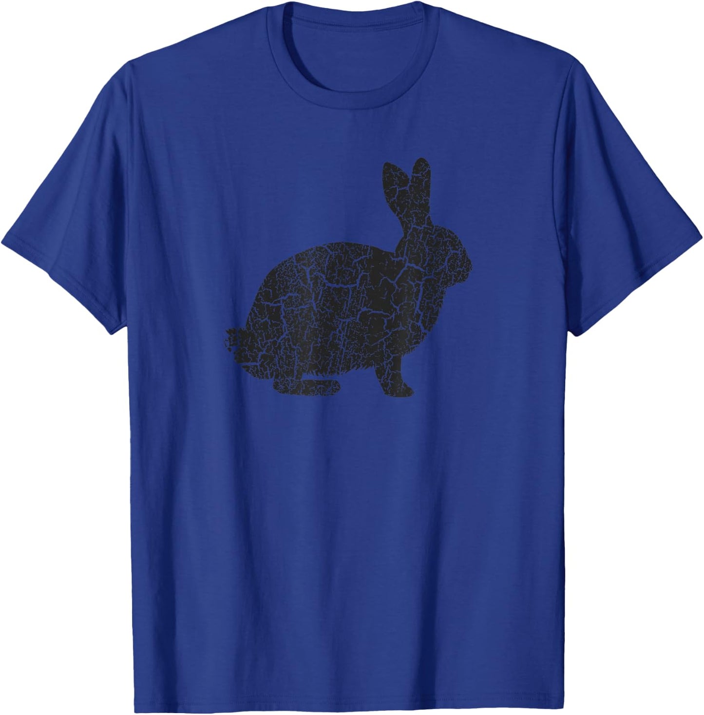 Hare Distressed Print - Vintage Hare T-Shirt - T-Shirt | Royal