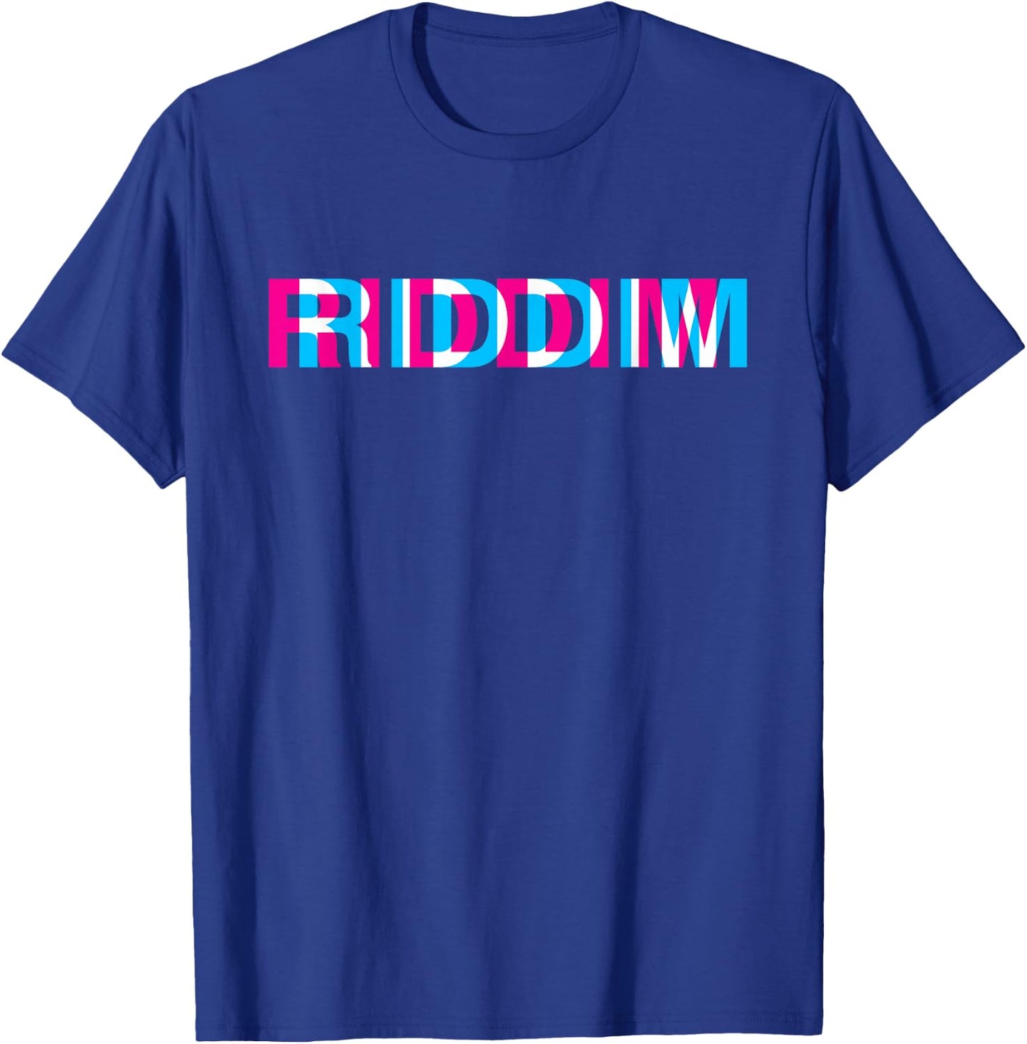 Riddim Music Optical Illusion Glitch Trippy EDM Rave T-Shirt - T-Shirt | Royal