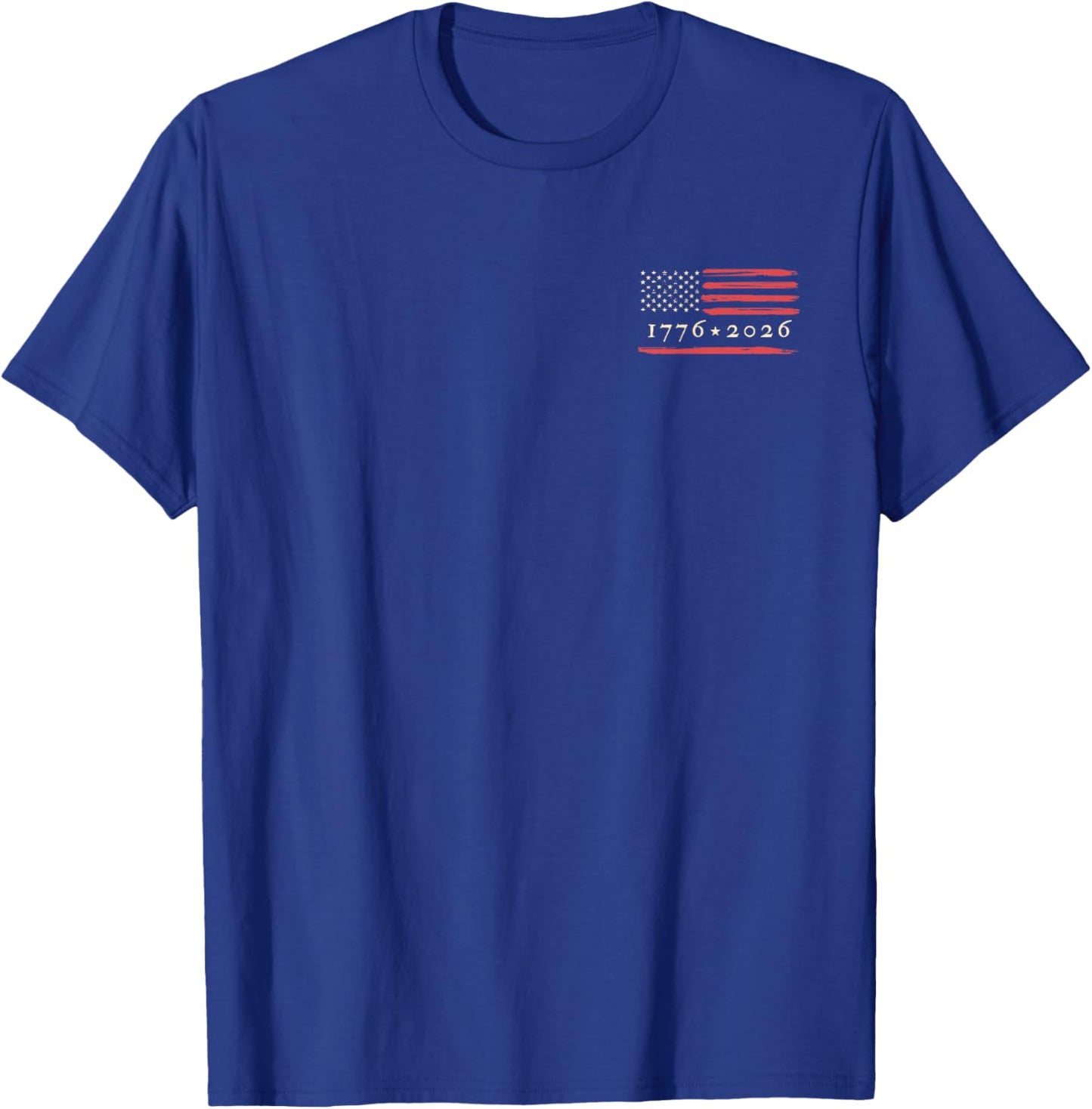 American Flag Distressed Vintage Patriotic 4th of July 1776 T-Shirt - T-Shirt | Royal
