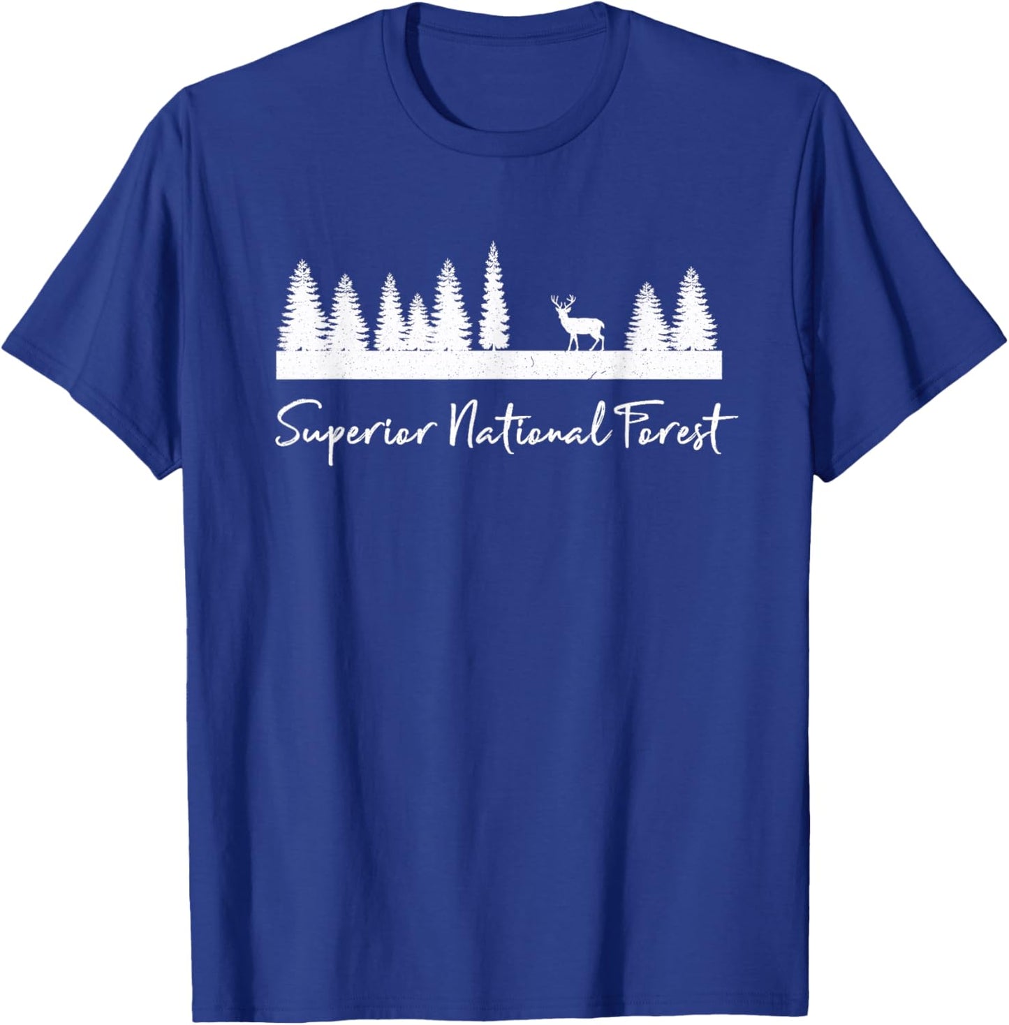 Superior National Forest Camp Campground Deer Camping Hiking T-Shirt - T-Shirt | Royal