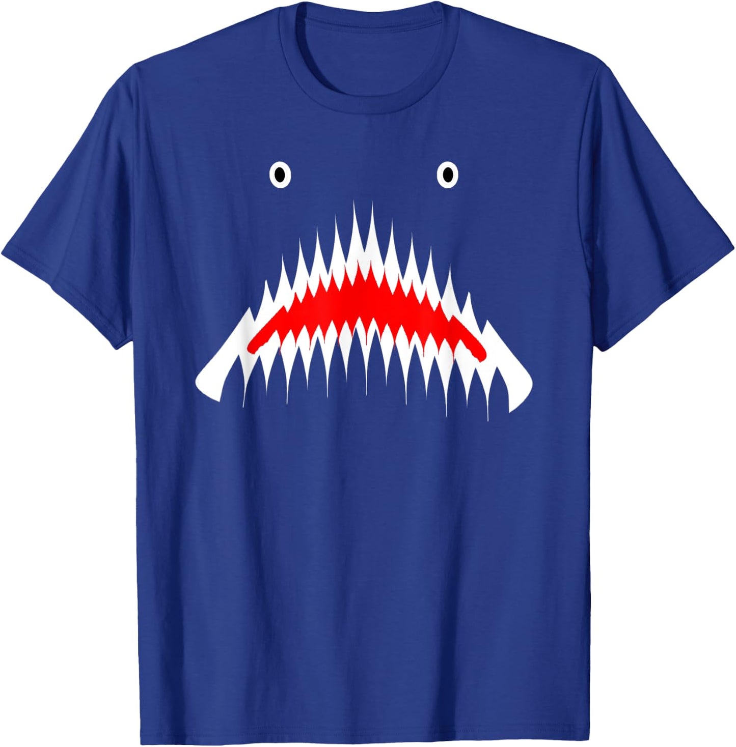 Shark Face Sharp Teeth Animal Halloween Cosplay Costume Gift T-Shirt - T-Shirt | Royal
