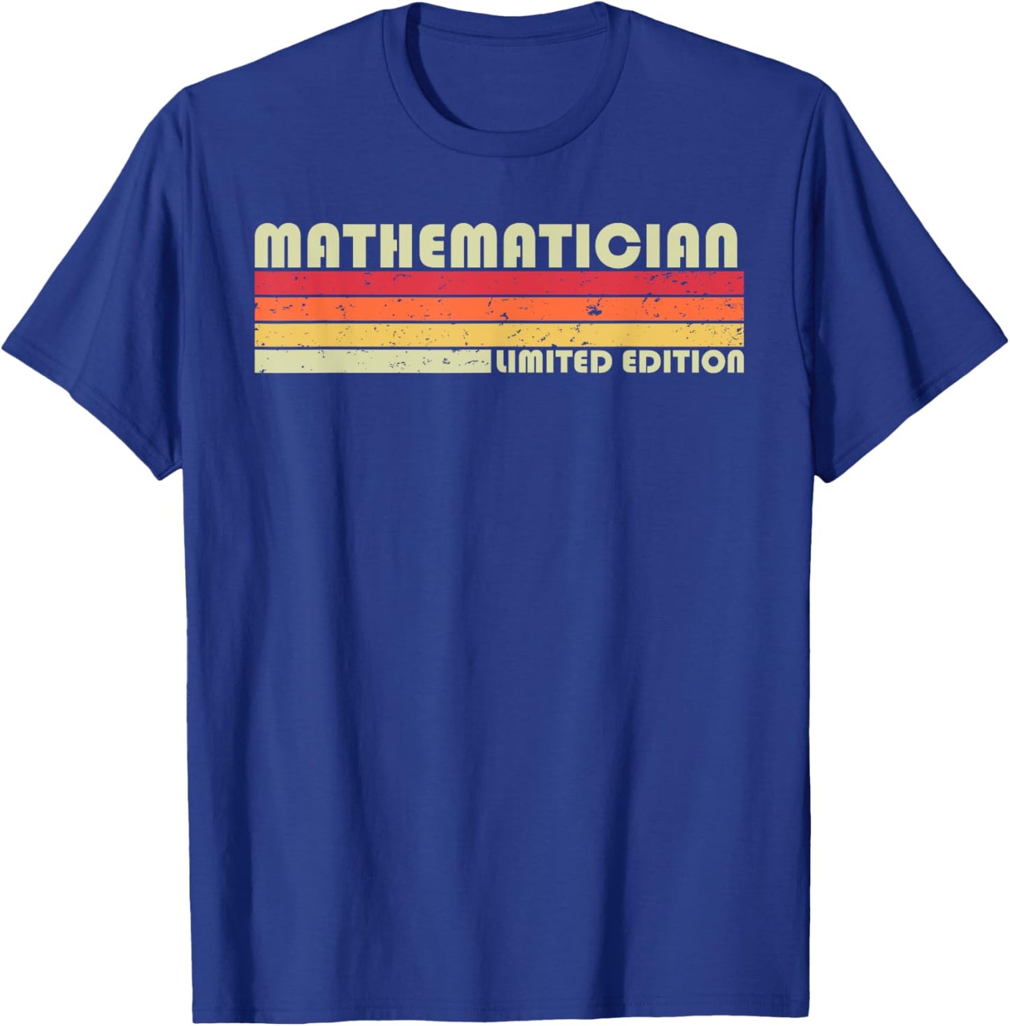 Personal Christmas Retro Vintage Graduation Gifts Mathematician Funny Job Title Profession Birthday Worker T-Shirt - T-Shirt | Royal