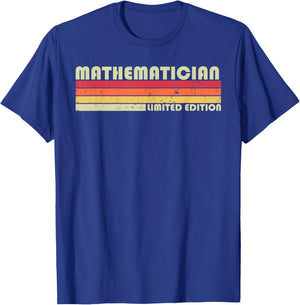 Personal Christmas Retro Vintage Graduation Gifts Mathematician Funny Job Title Profession Birthday Worker T-Shirt - T-Shirt | Royal