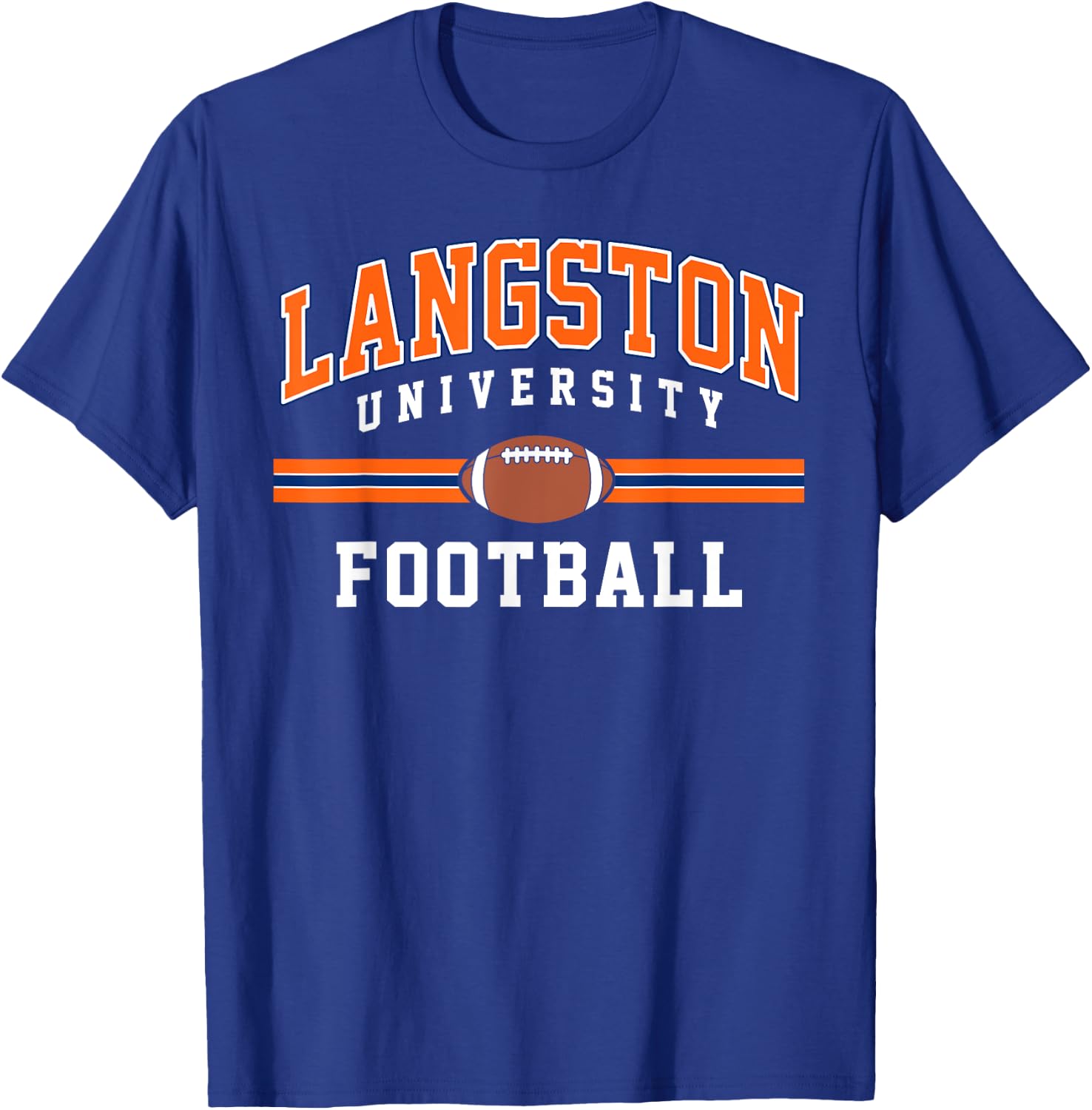 Langston University Football Arch Vintage Design Men Women T-Shirt - T-Shirt | Royal