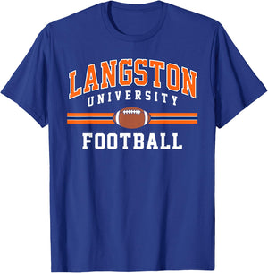 Langston University Football Arch Vintage Design Men Women T-Shirt - T-Shirt | Royal