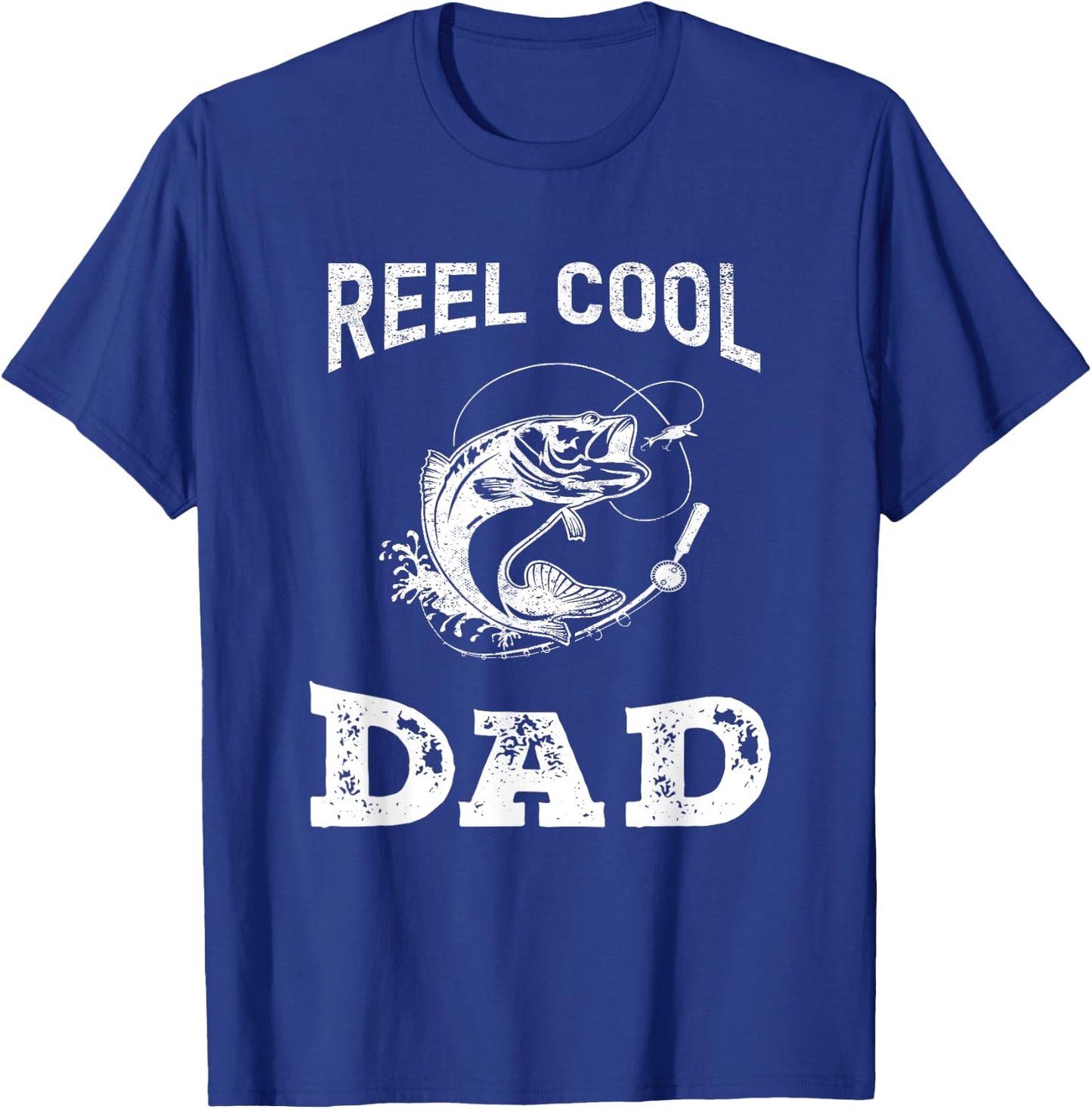 reel cool dad papa fisherman Daddy father's day Fishing gift T-Shirt - T-Shirt | Royal