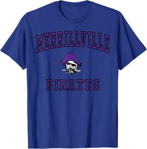 Merrillville High School Pirates C1 T-Shirt - T-Shirt | Royal