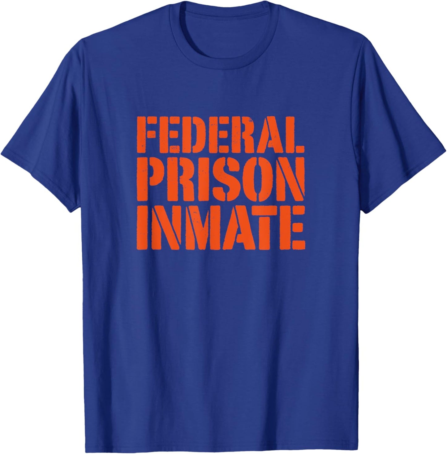 Federal Prison Jail Inmate Uniform Number Funny Halloween T-Shirt - T-Shirt | Royal
