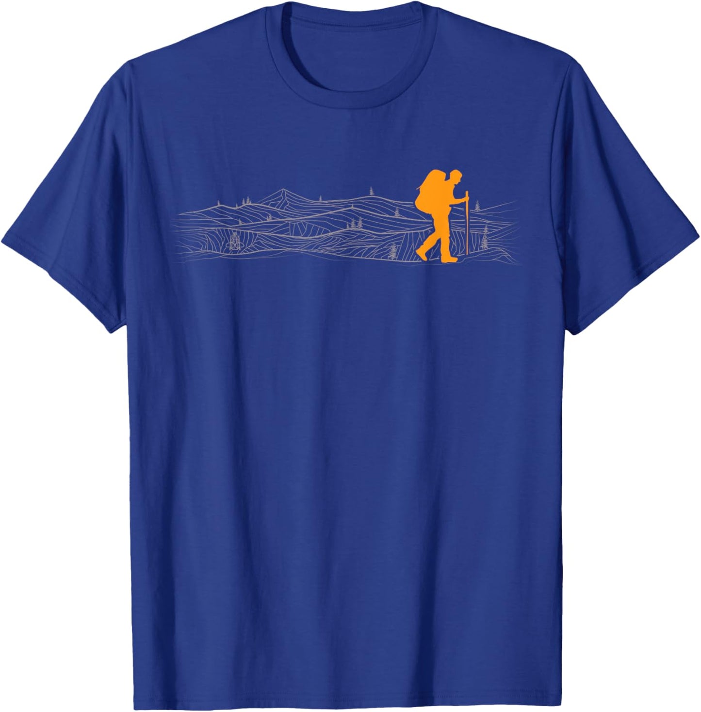 Minimalistic Backpacking Camping Hiker Bushcraft T-Shirt - T-Shirt | Royal