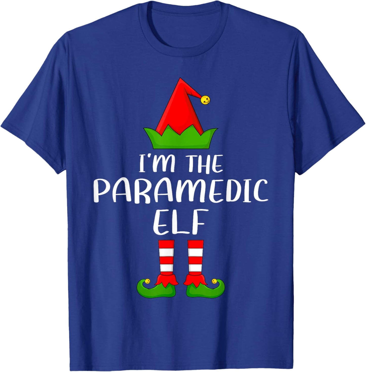 Matching Family Group I'm The Paramedic Elf Christmas T-Shirt - T-Shirt | Royal
