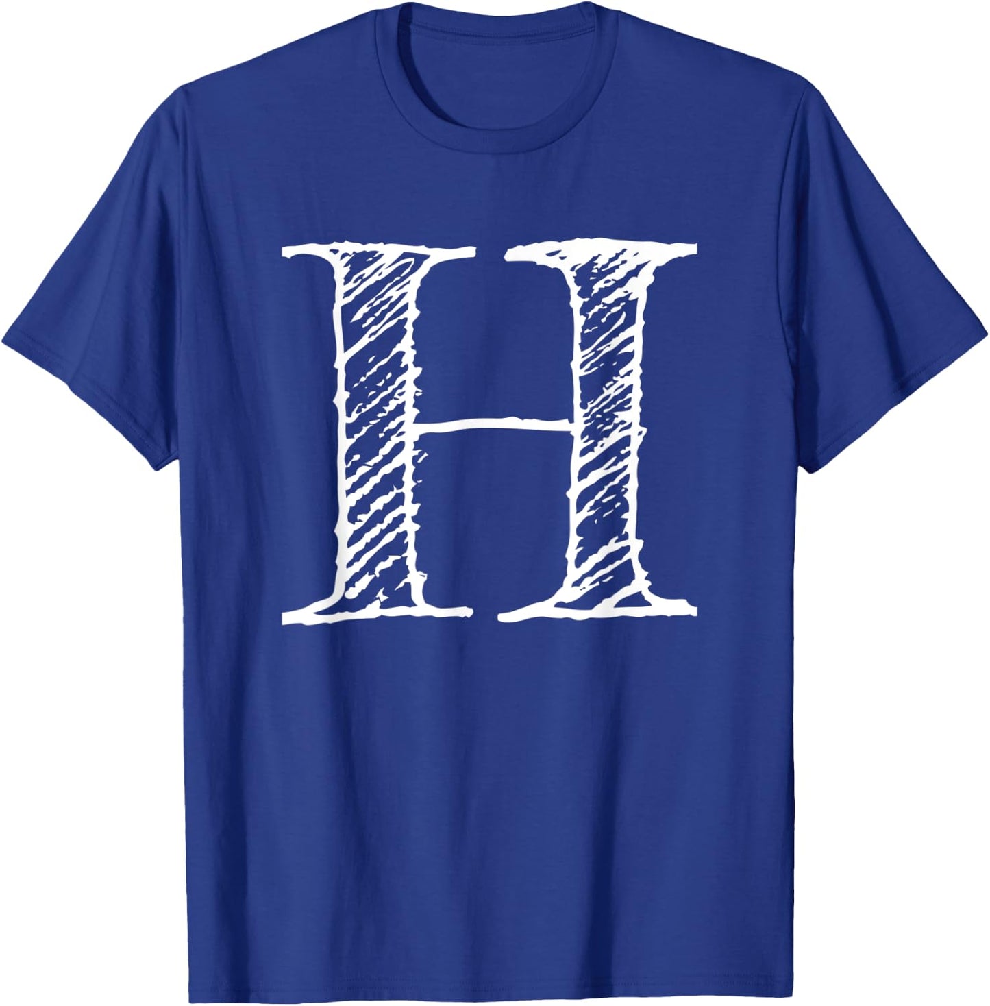 Bold Letter H - Decorative Alphabet Big Font Capital Letter T-Shirt - T-Shirt | Royal
