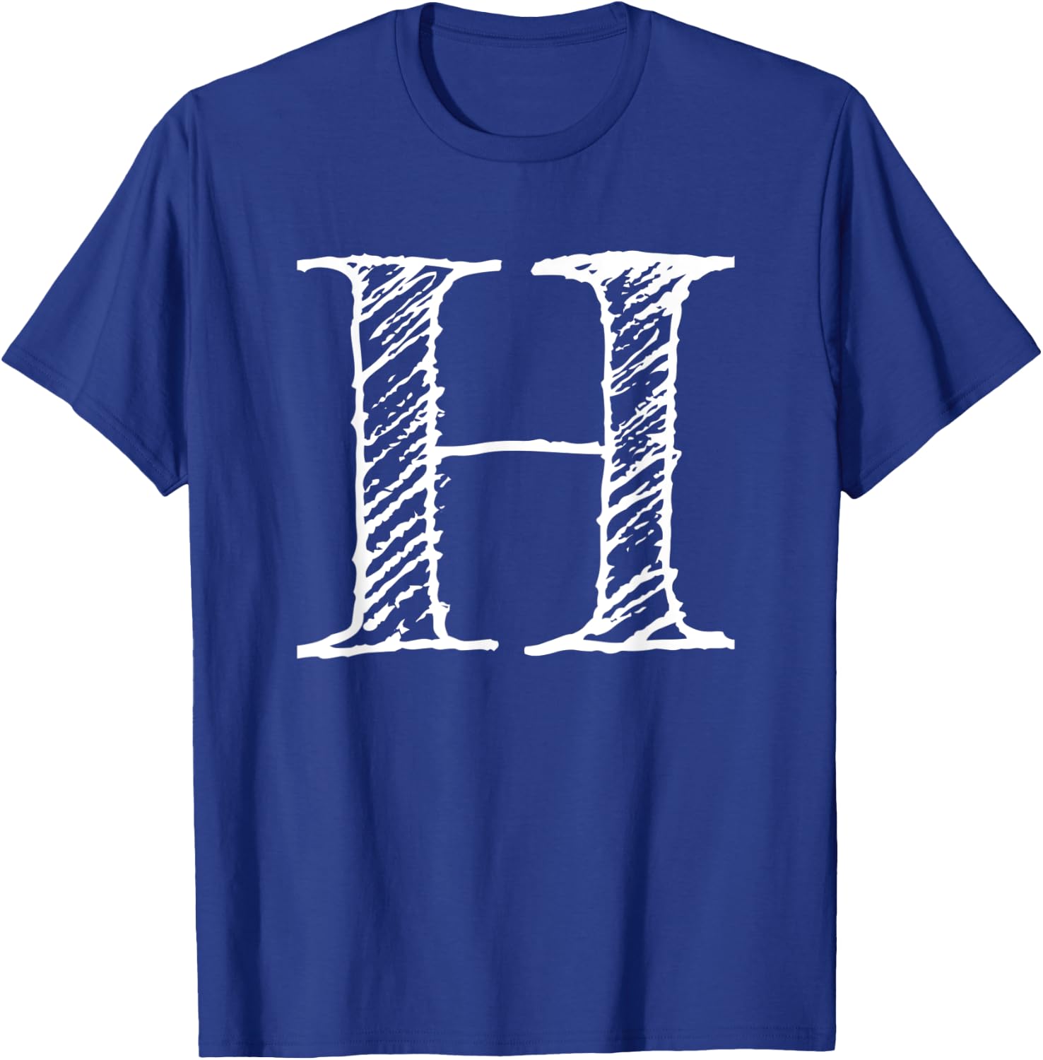 Bold Letter H - Decorative Alphabet Big Font Capital Letter T-Shirt - T-Shirt | Royal