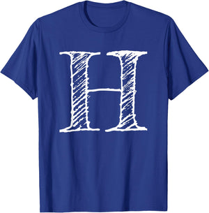 Bold Letter H - Decorative Alphabet Big Font Capital Letter T-Shirt - T-Shirt | Royal