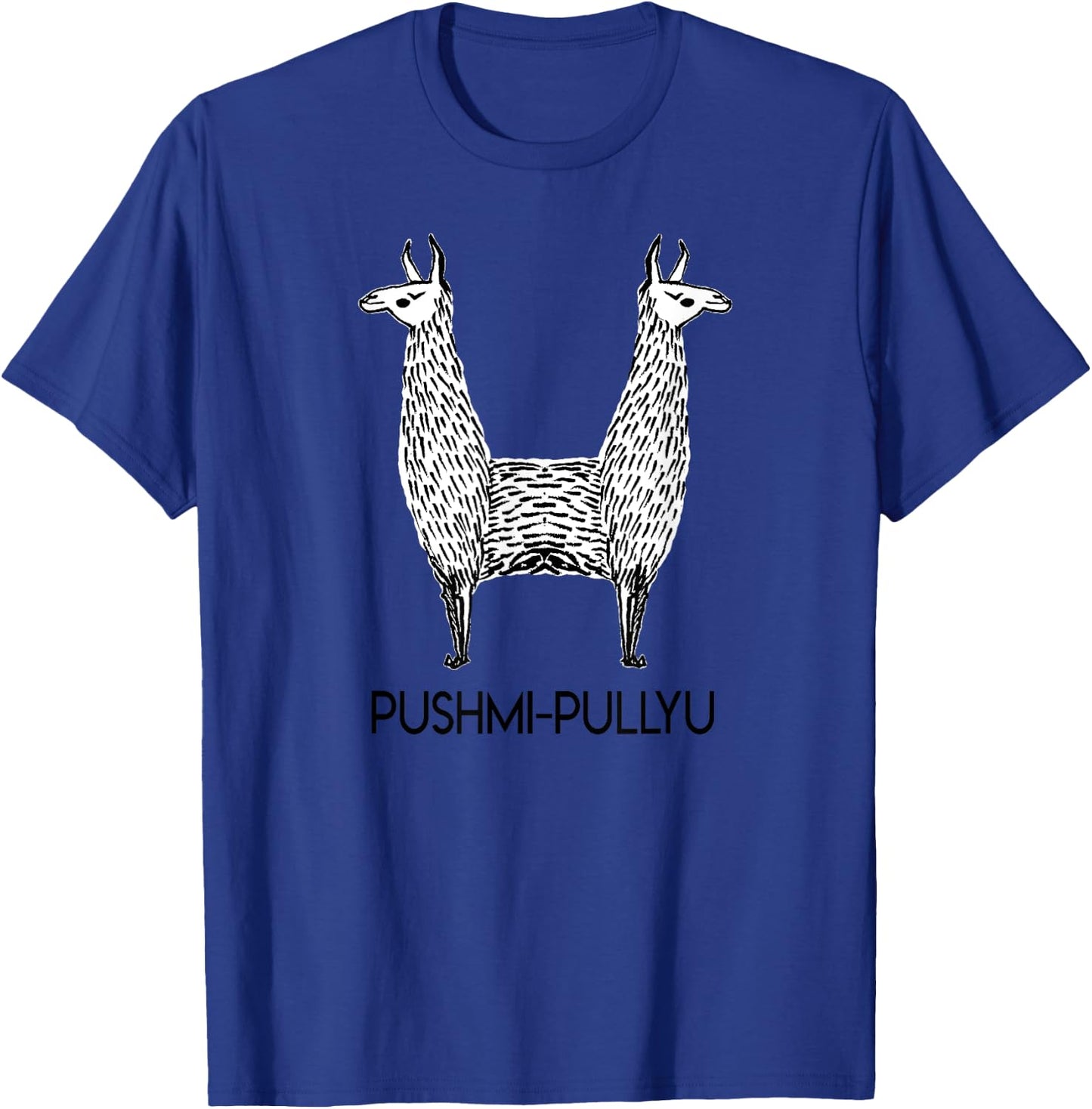 Funny Alpaca Llama Style , Pushmi-Pullyu Yoga T-Shirt - T-Shirt | Royal