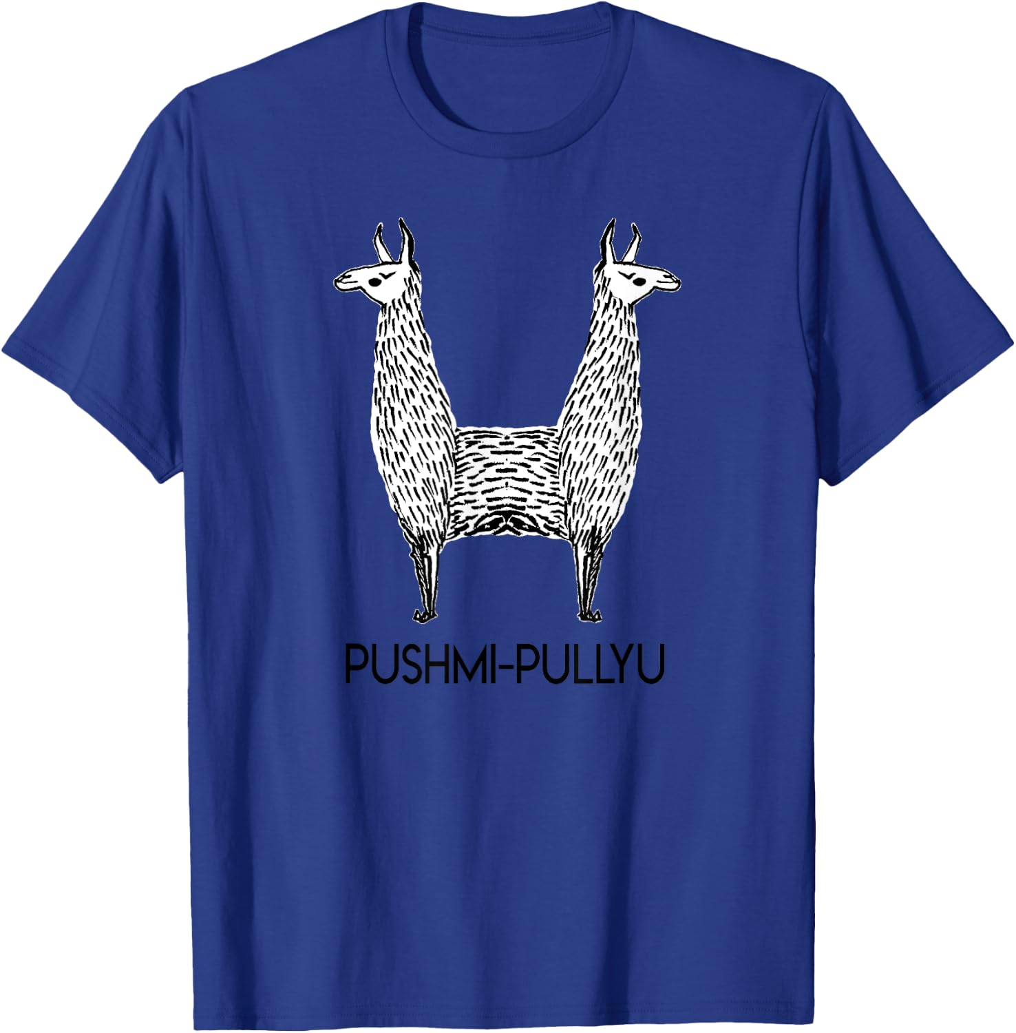 Funny Alpaca Llama Style , Pushmi-Pullyu Yoga T-Shirt - T-Shirt | Royal
