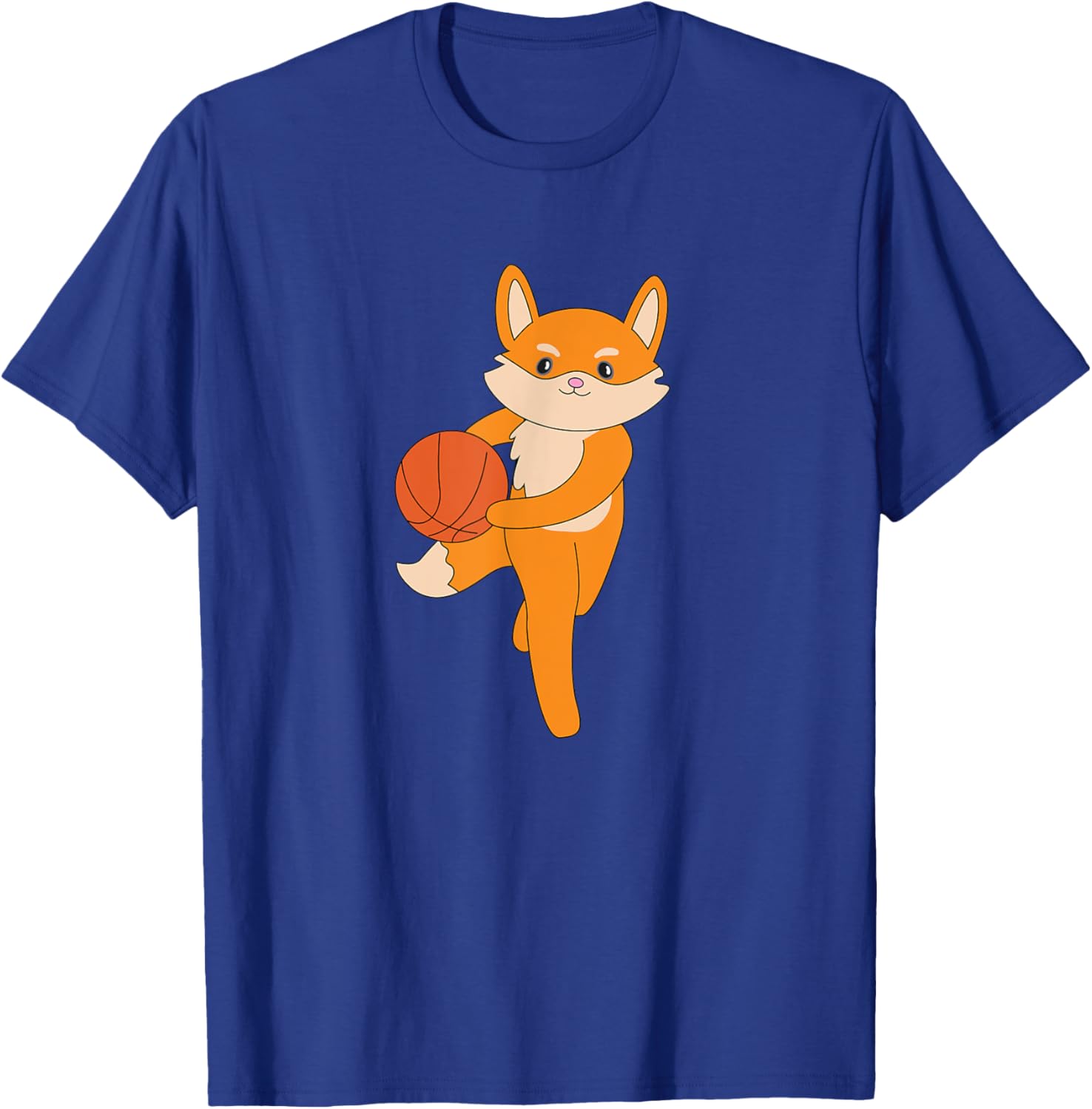 Fox Playing Basketball Wildlife Basketball Player T-Shirt - T-Shirt | Royal