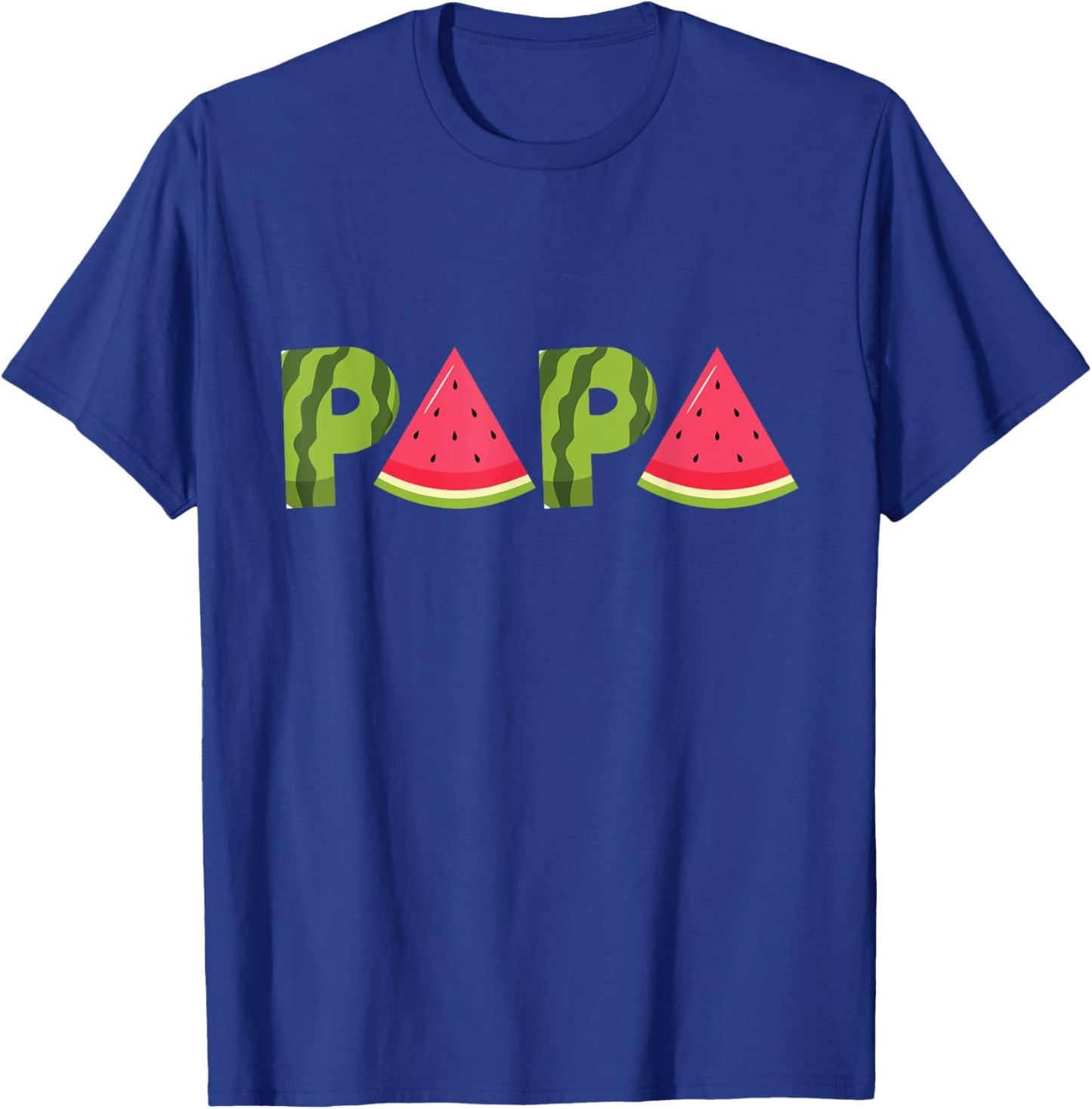 Papa Watermelon Funny Summer Fruit Dad Cool Father's Day T-Shirt - T-Shirt | Royal