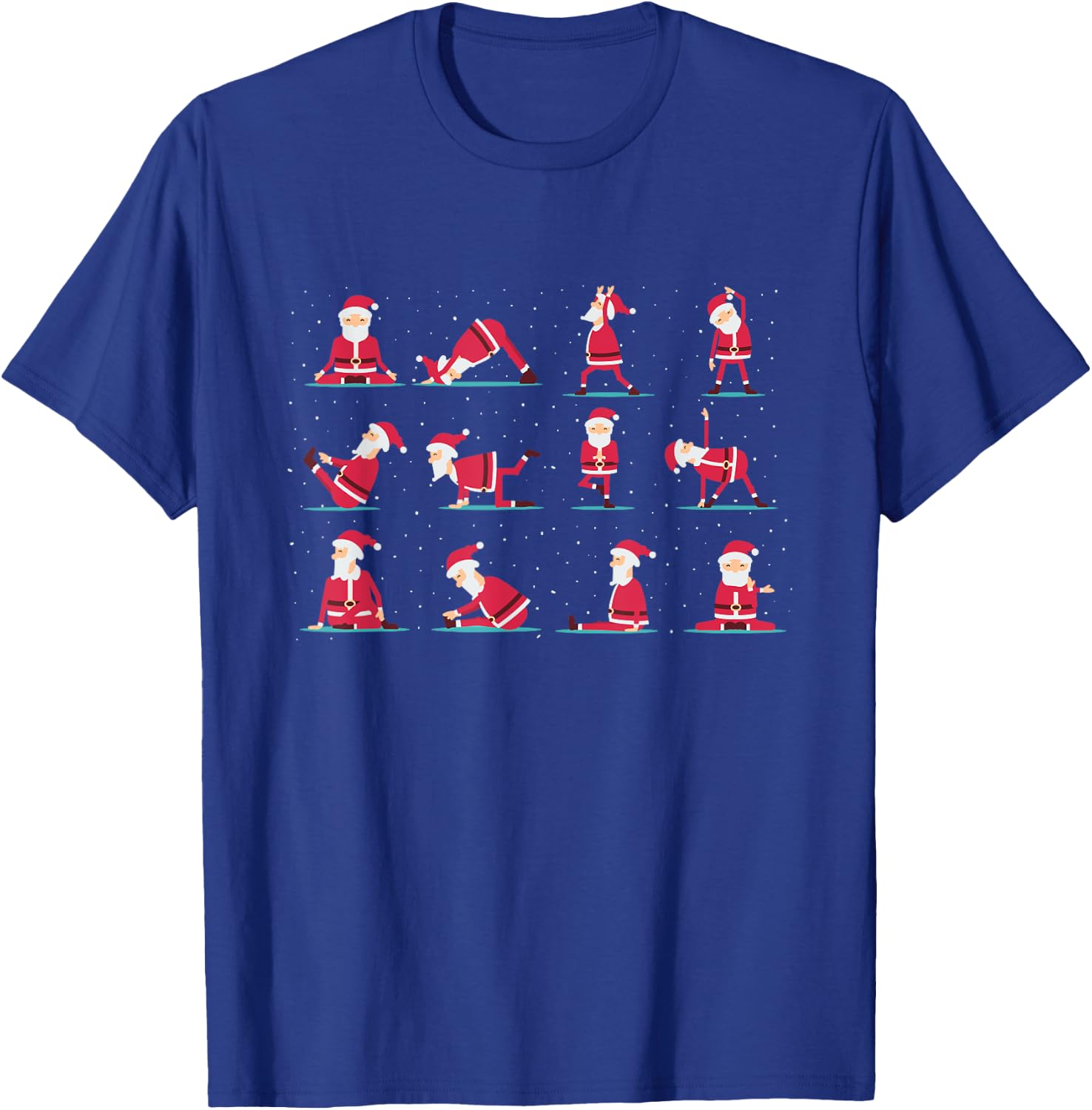 Merry Christmas Yoga Santa Practice Yoga Xmas Meditation T-Shirt - T-Shirt | Royal