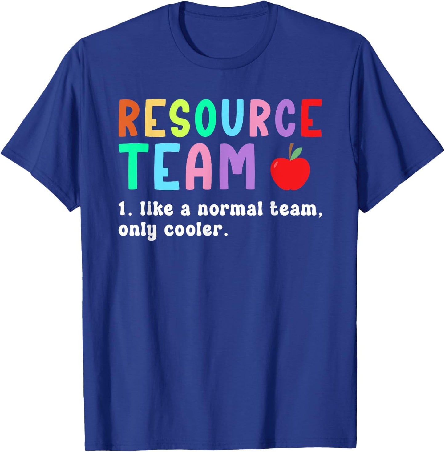 Resource Team Definition Resource Teacher Crew T-Shirt - T-Shirt | Royal
