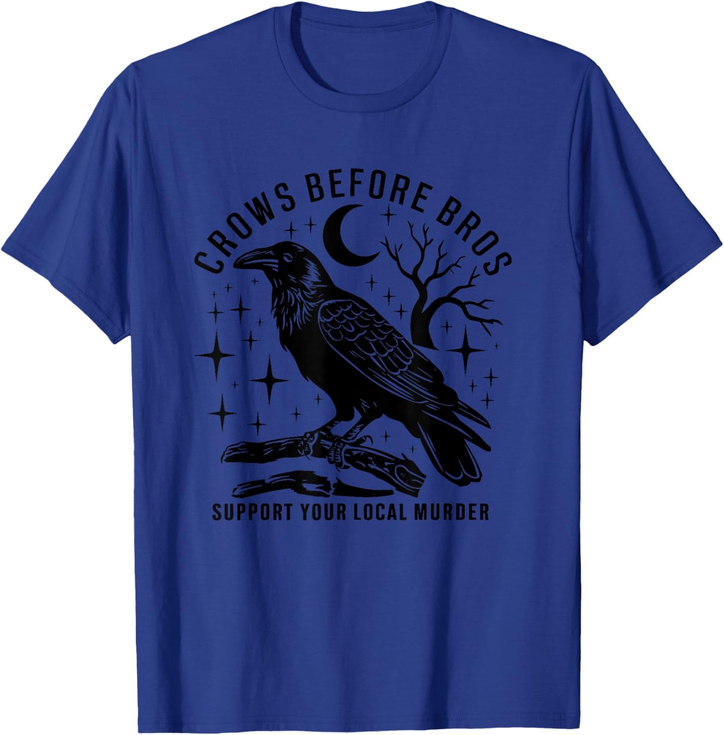 Vintage Crows Before Bros Feminist Women T-Shirt - T-Shirt | Royal