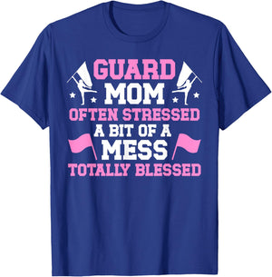 Guard Mom Totally Blessed Mom Of A Color Guard Member T-Shirt - T-Shirt | Royal