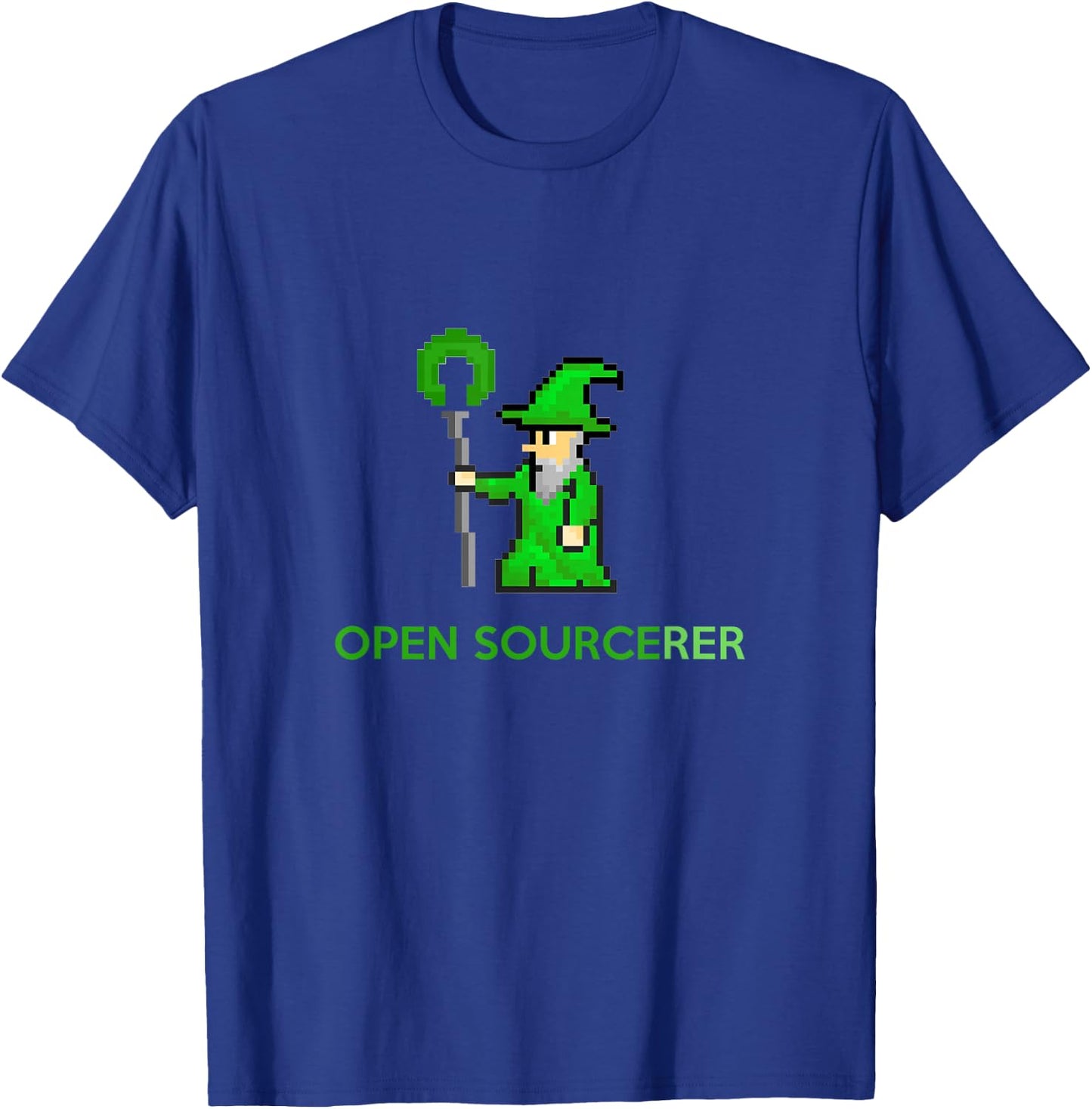 Open Sourcerer Developer Coder Open Sorcerer T-Shirt - T-Shirt | Royal