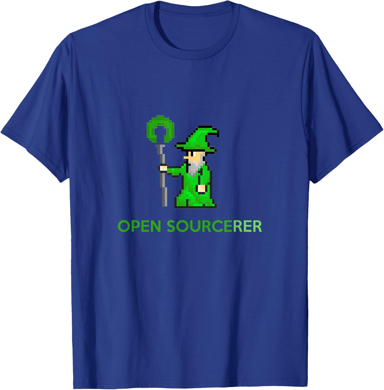 Open Sourcerer Developer Coder Open Sorcerer T-Shirt - T-Shirt | Royal