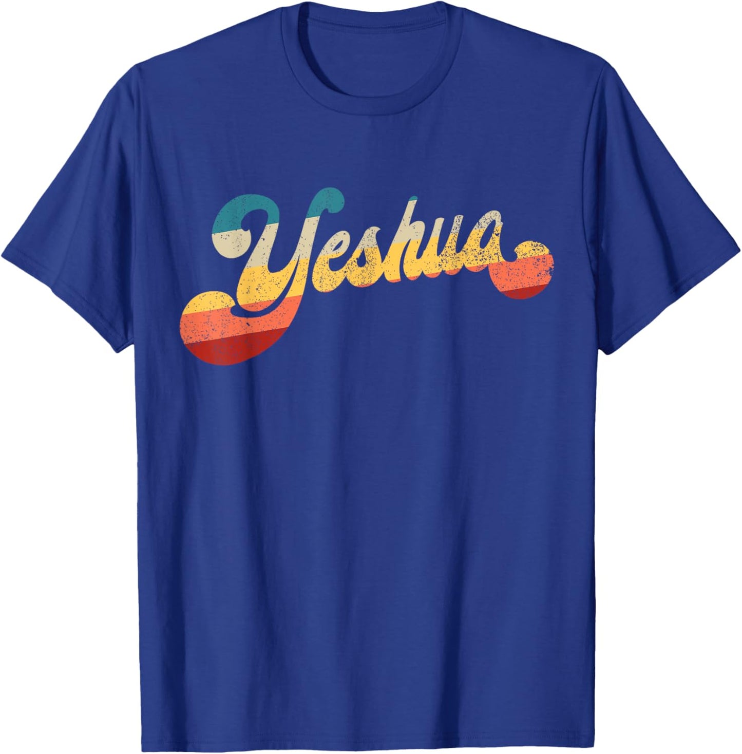 Yeshua Jesus in Hebrew Christian Faith Peace Retro Yeshua T-Shirt - T-Shirt | Royal