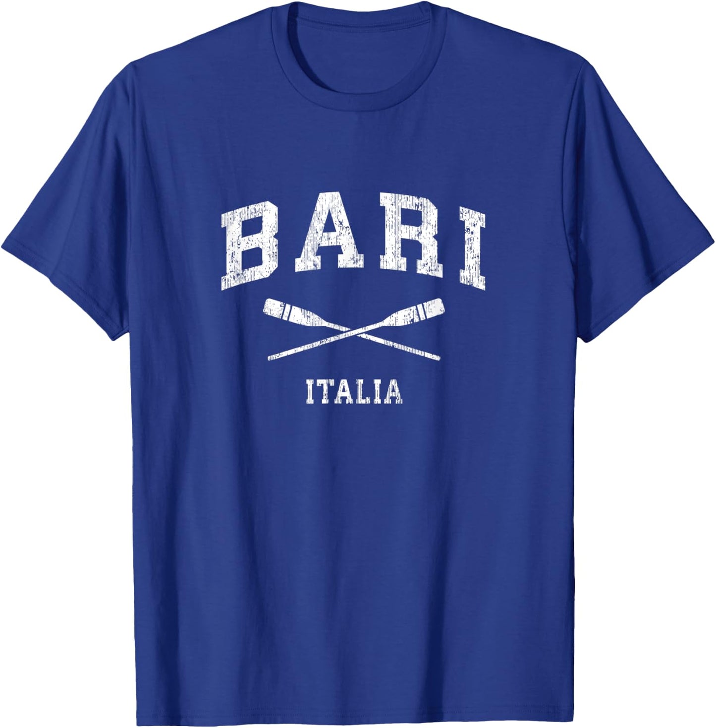 Bari Italy Vintage Nautical Paddles Sports Oars T-Shirt - T-Shirt | Royal