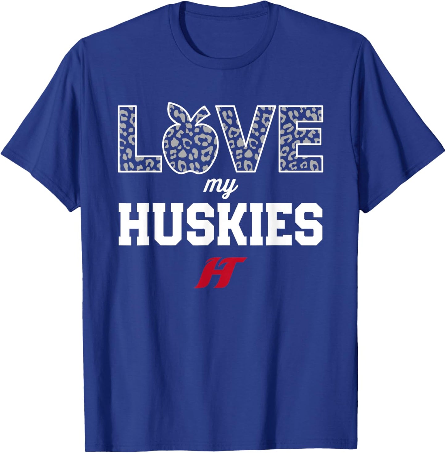 Hewitt-Trussville Huskies Logo Love My Team HS T-Shirt - T-Shirt | Royal