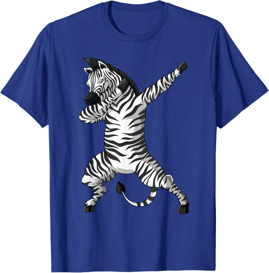 Funny Zebra Dab Dabbing Zoo Africa Safari Animal Lover Gifts T-Shirt - T-Shirt | Royal