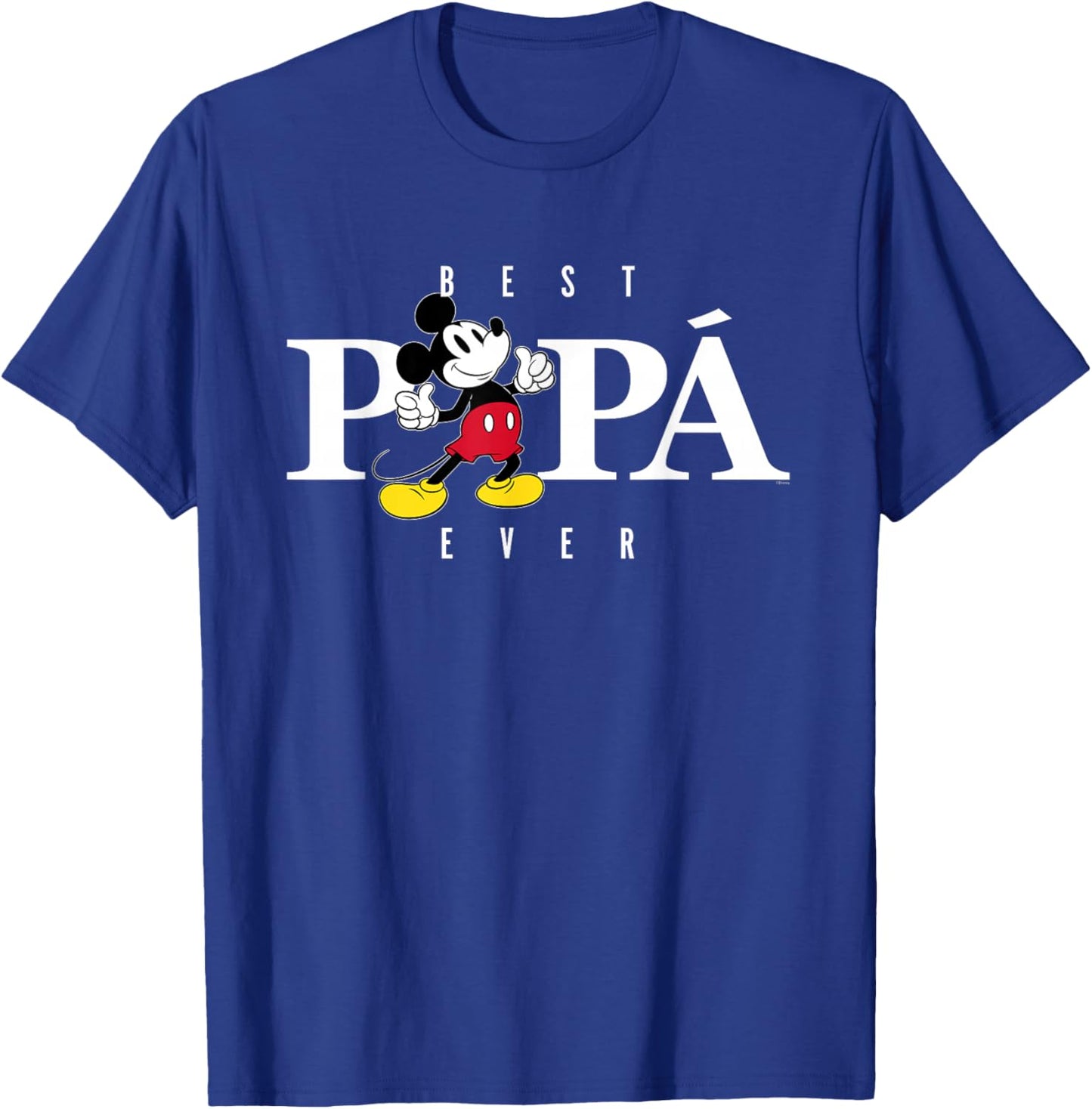 Disney Mickey Mouse Thumbs Up Best Papá Ever Día del Padre T-Shirt - T-Shirt | Royal